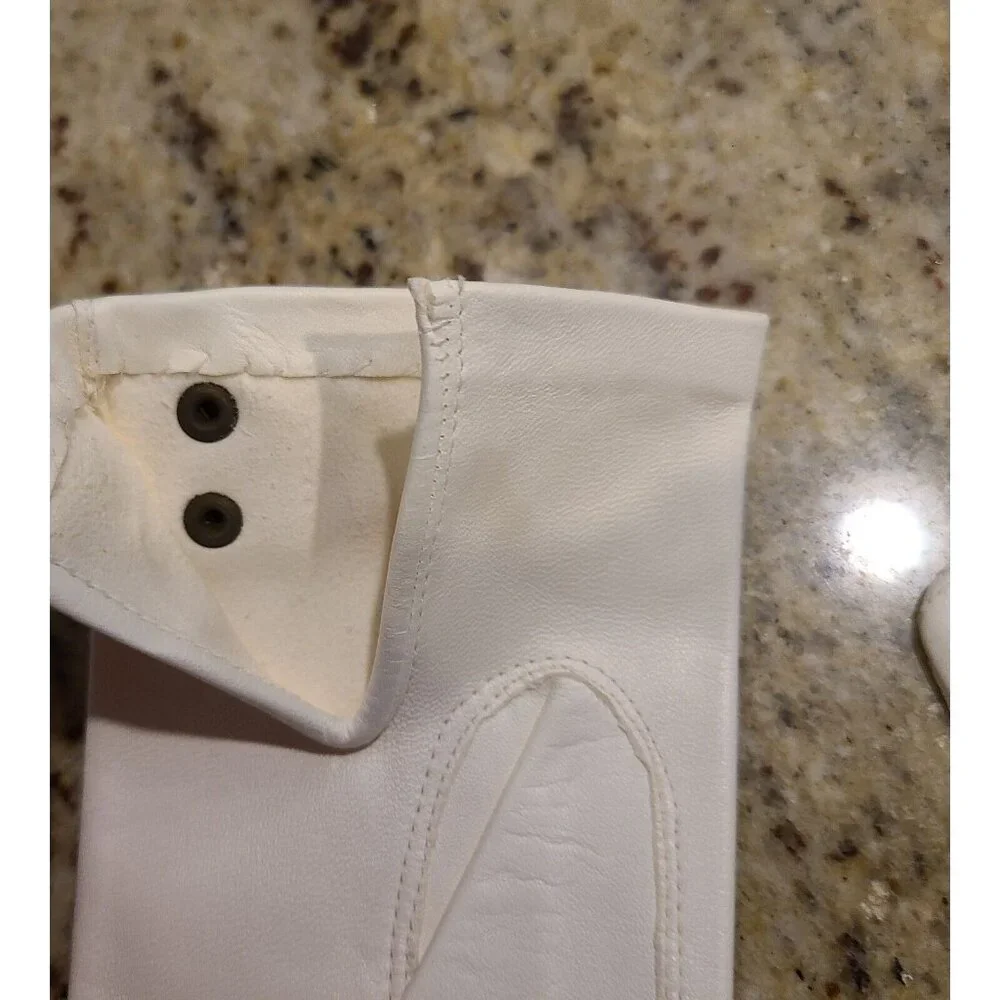 New? Vtg Size S 6.5 White Soft Leather Formal 8.5